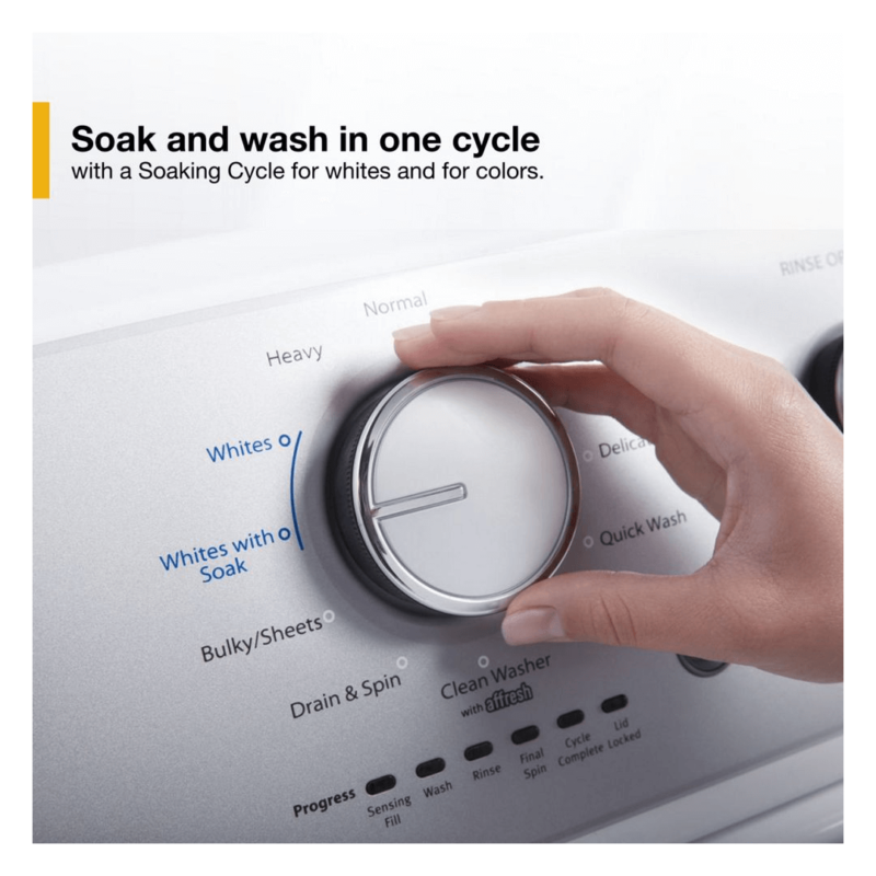 Whirlpool 3.9 cu. ft. Top Load Washer with Soaking Cycles, 12 Cycles showing cycles product image