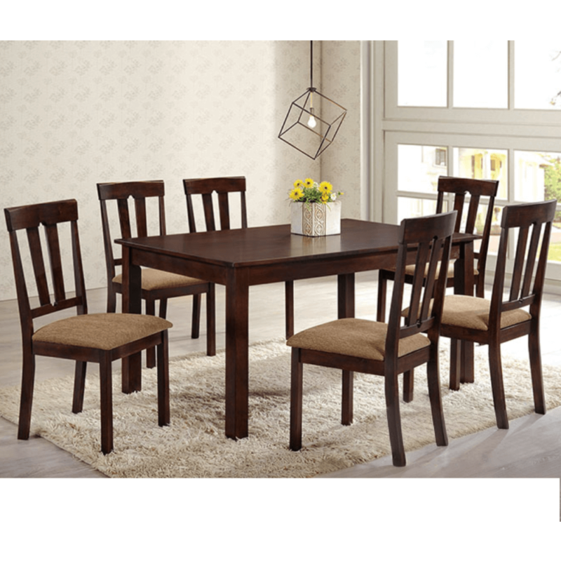 7 Pc. Brown Cherry Dining Table Set product image