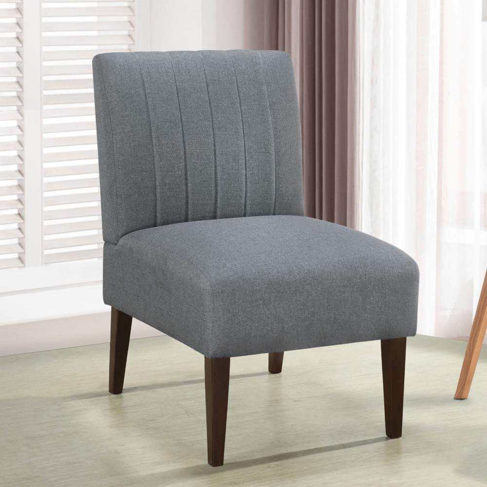 Minimalistic Grey Fabric Accent Chair By Home Elegance