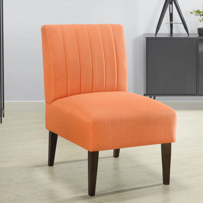 Minimalistic Orange Fabric Accent Chair By Home Elegance product image