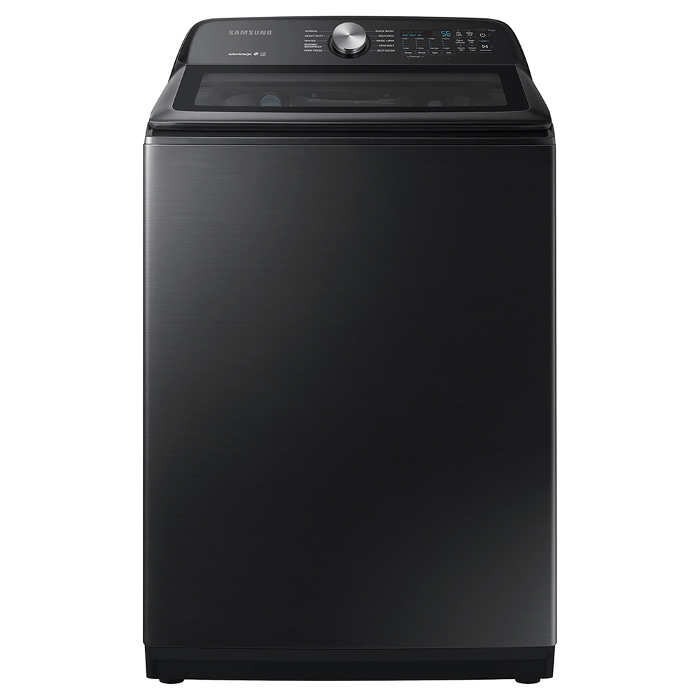 Samsung 5.0 cu. ft. Capacity Top Load Washer with Active WaterJet in Brushed Black