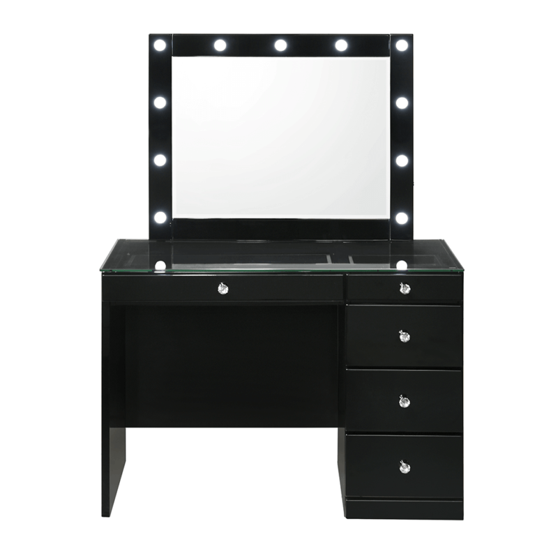 Morgan 3 Piece Vanity in Black By Crown Mark no background product image